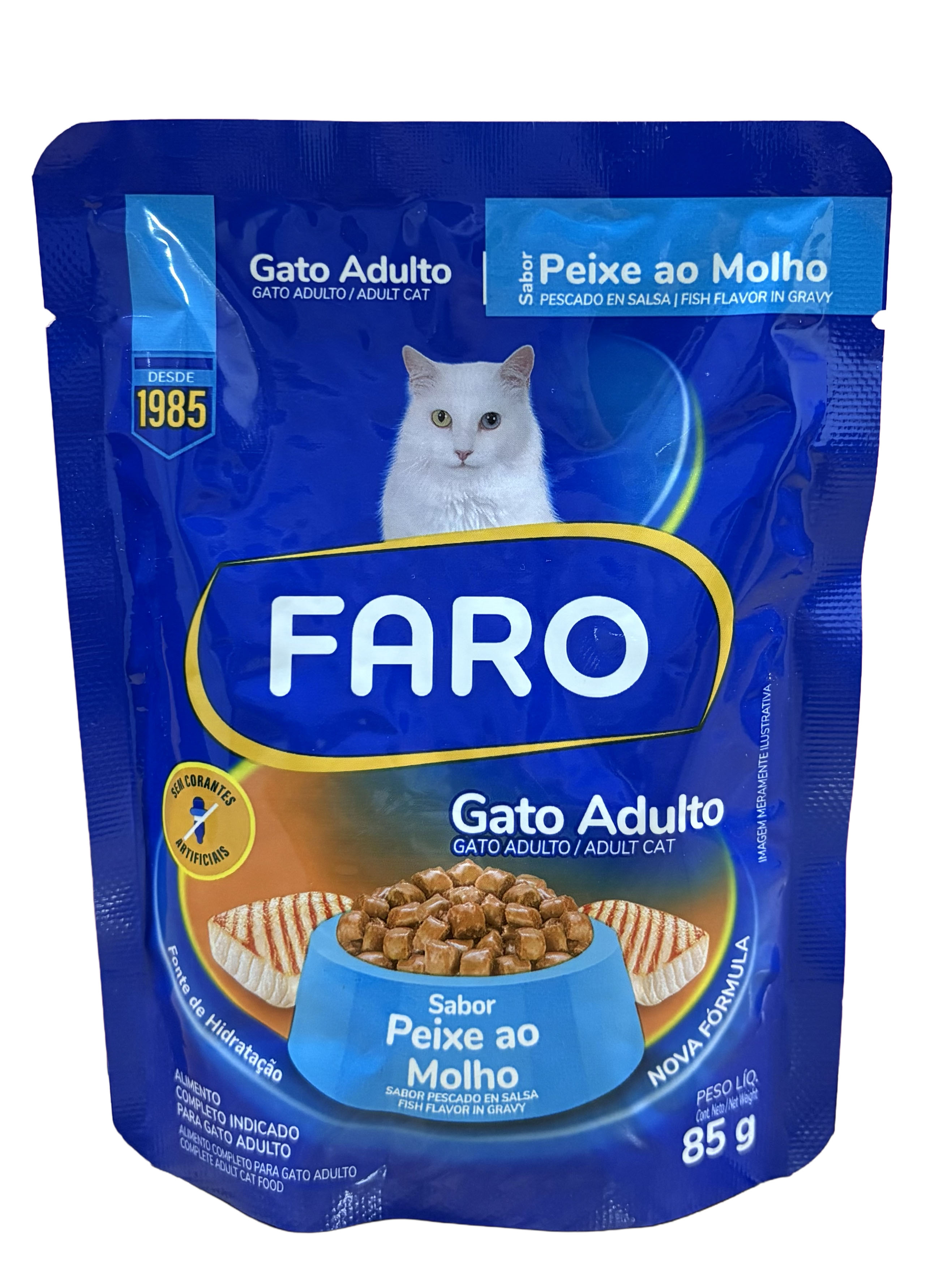 Sachê de Pescado en Salsa para Gatos Adultos Faro