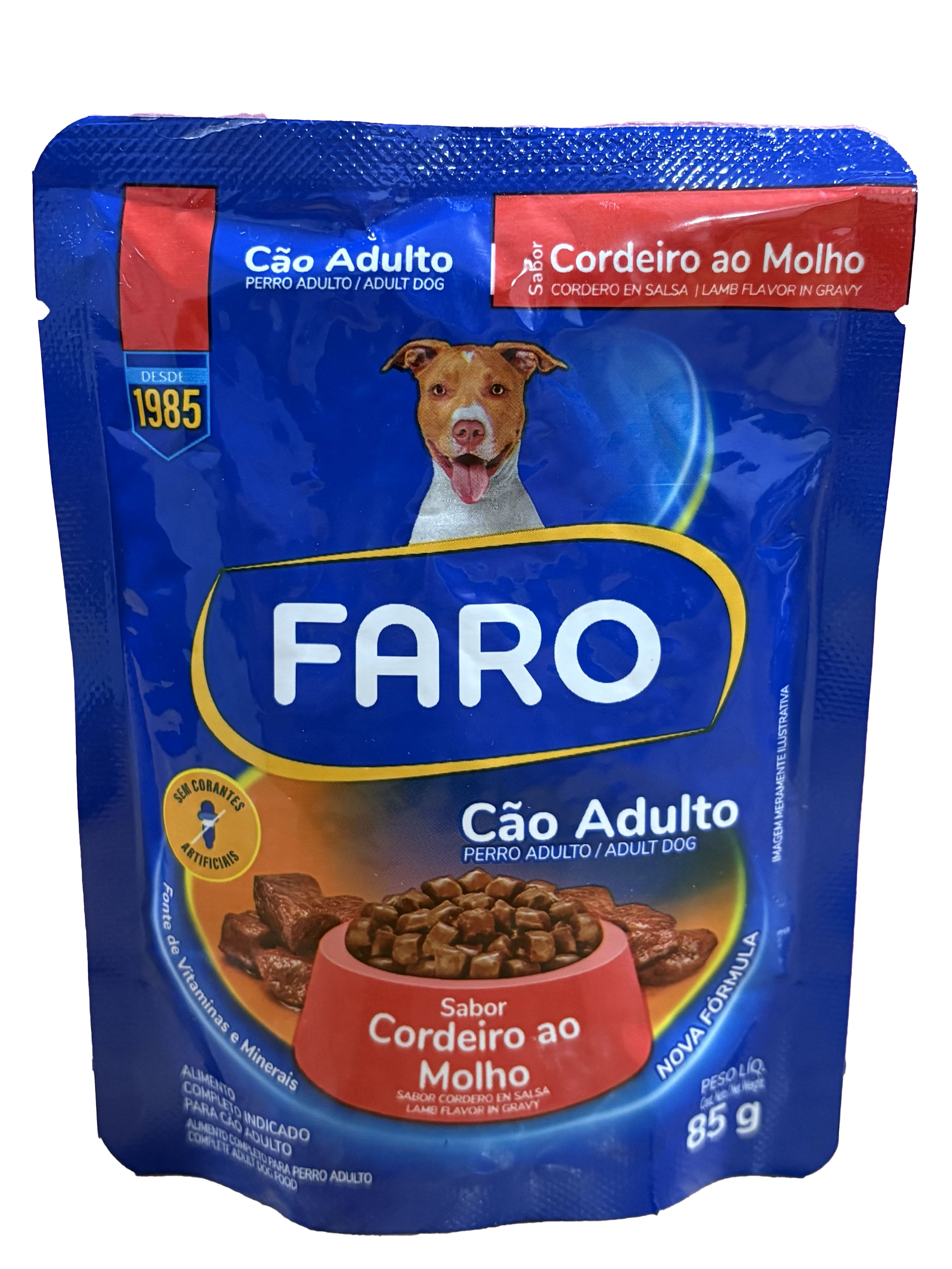 Sachê de Cordero en Salsa para Perros Adultos Faro
