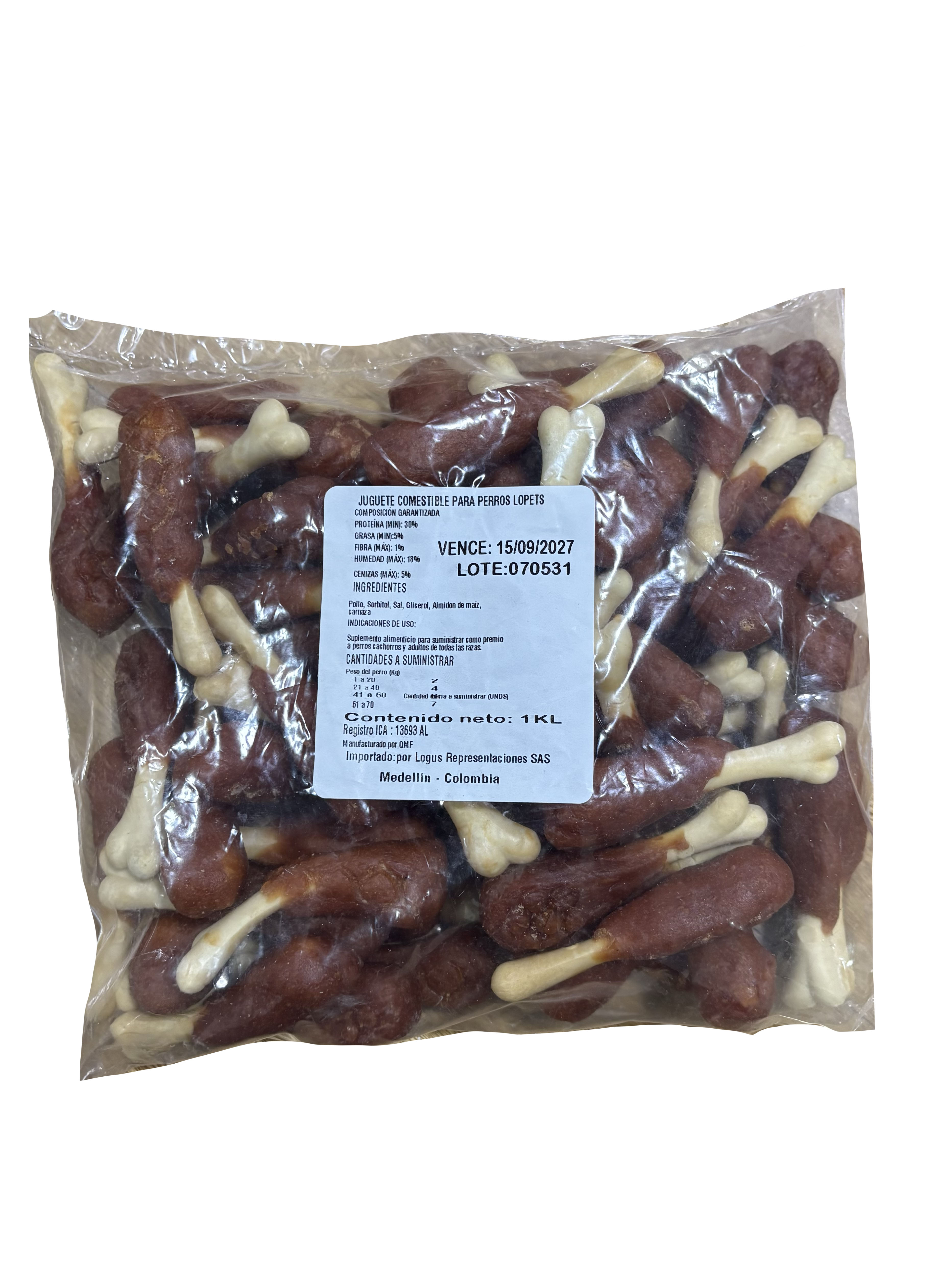 Juguete Comestible Forma de Huesitos para Perros LoPets